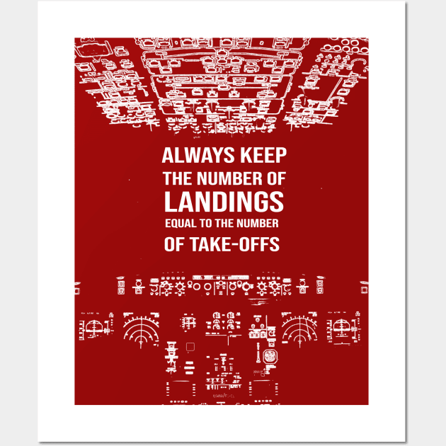 Cockpit Instrument Aviation funny quote Wall Art by FasBytes